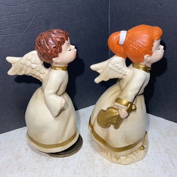 Vintage Kissing Angel Spining Music Box!  made in japan - Picture 7 of 10